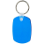 Oval Soft Squeezable Key Tag Promotional Custom Imprinted With Logo- Translucent Blue